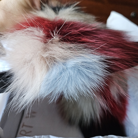 Stuart Weitzman Furgetit Fox Fur Flats Multicolored Mules Size M5.5 - Picture 15 of 17